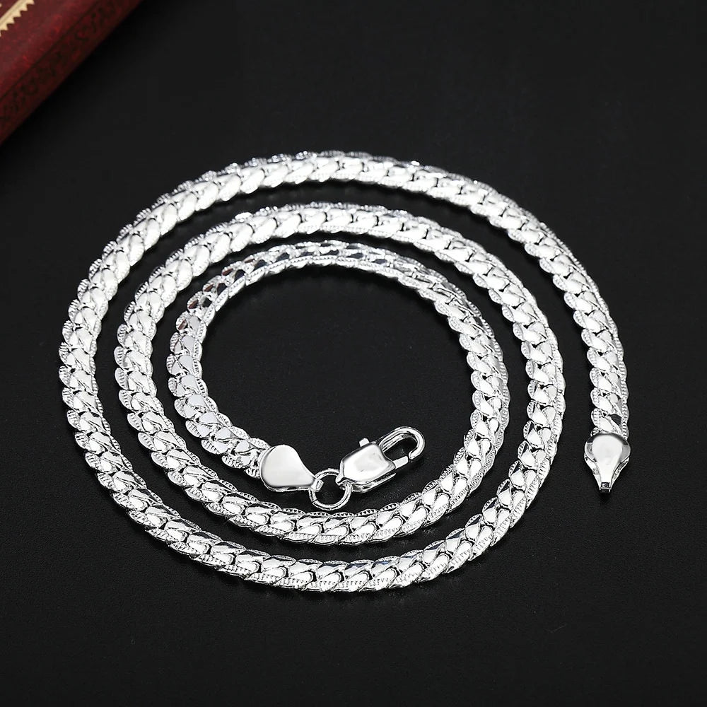 Silver Color noble Necklace Chain