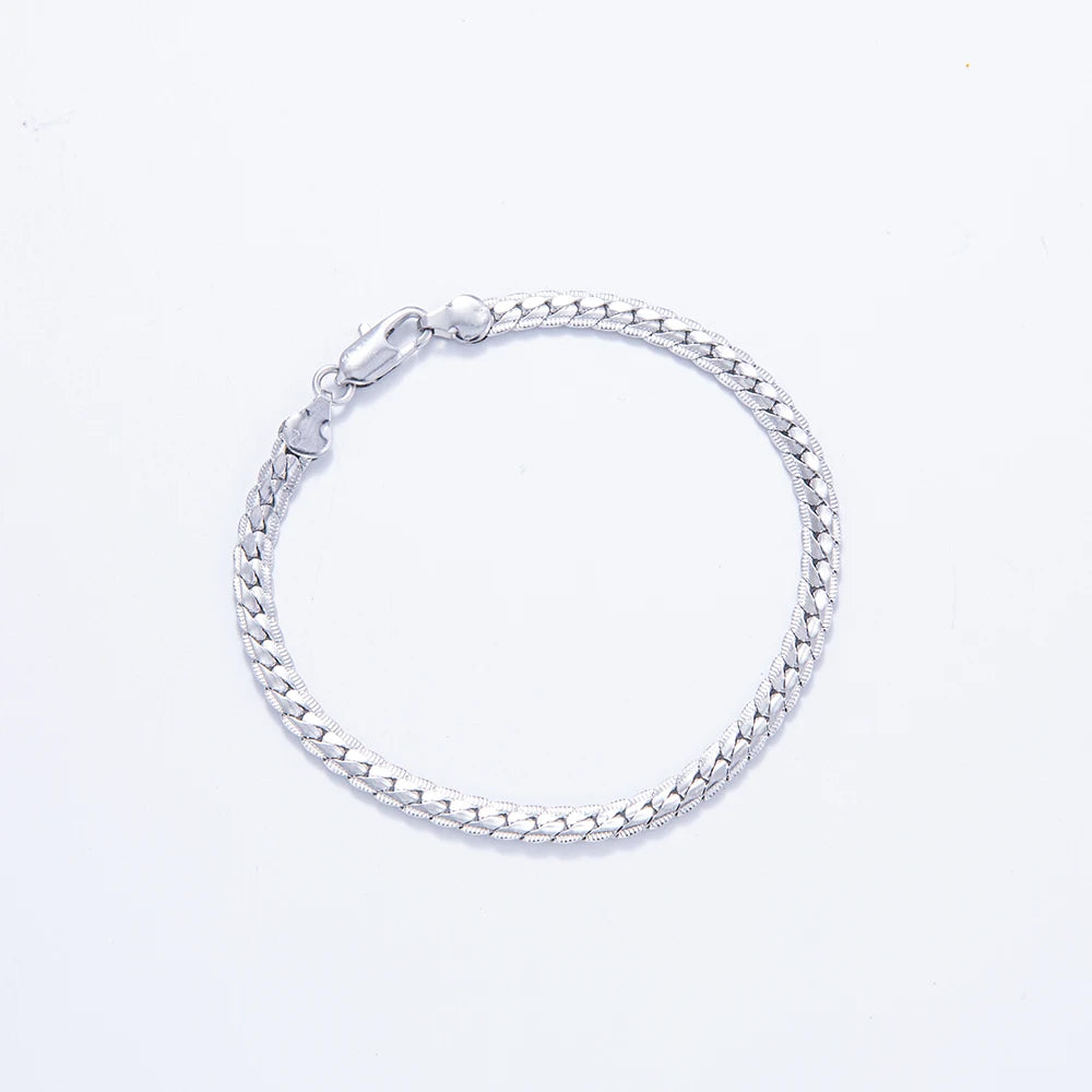 Silver Color noble Necklace Chain