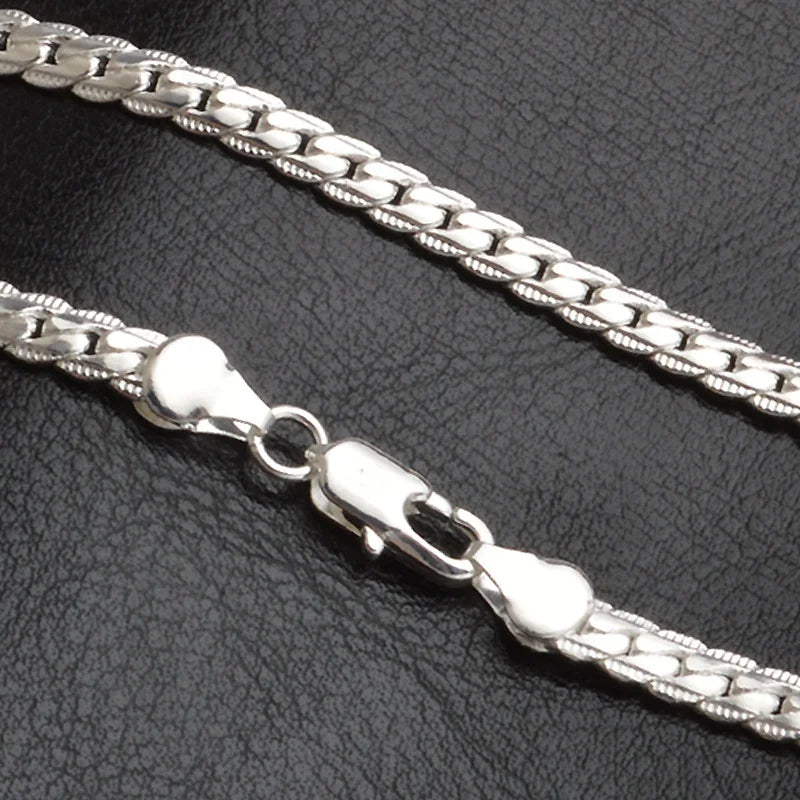 Silver Color noble Necklace Chain