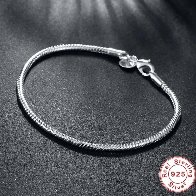 925 Sterling Silver  Bracelet Snake