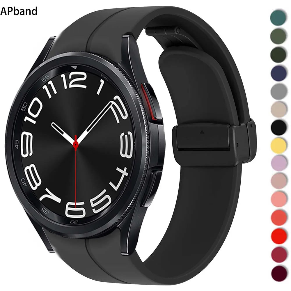 Magnetic Band For Samsung Galaxy Watch 6/5/4/pro/3 classic active 2 44mm 40mm 46mm 42mm Sport Silicone Bracelet watch4 strap 45m
