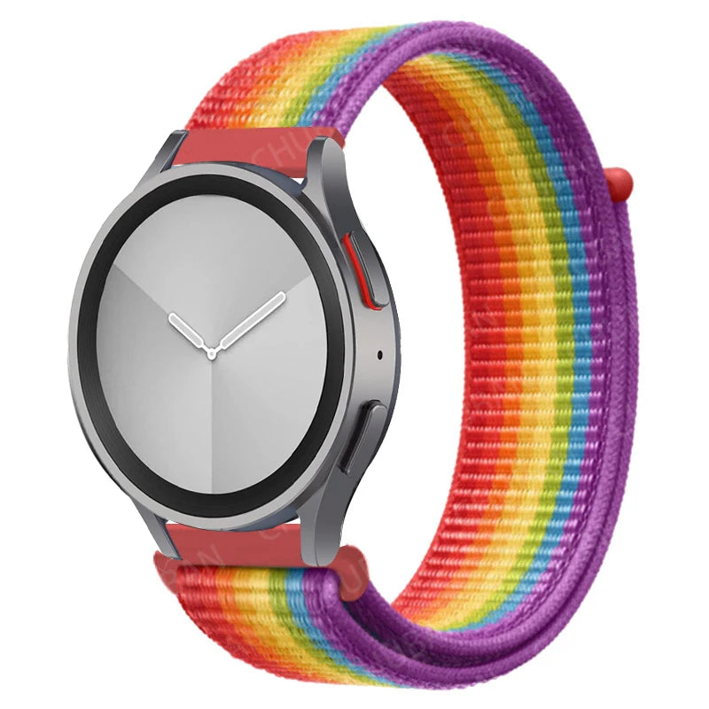 Nylon loop Band For Samsung Galaxy Watch 6/5/pro/4/Classic/active 2 43-47-40-44mm 20mm/22mm sport bracelet huawei gt 2/e/3 strap