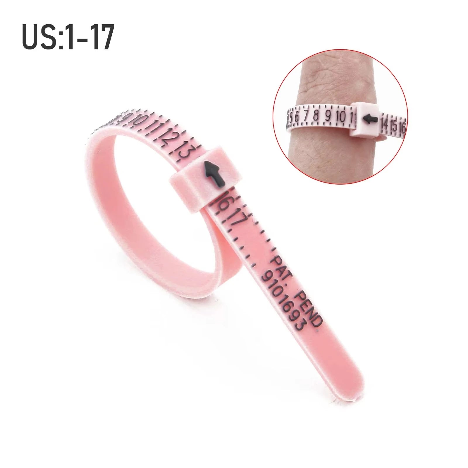 1-17 US Size Ring Sizer Measuring Set Finger