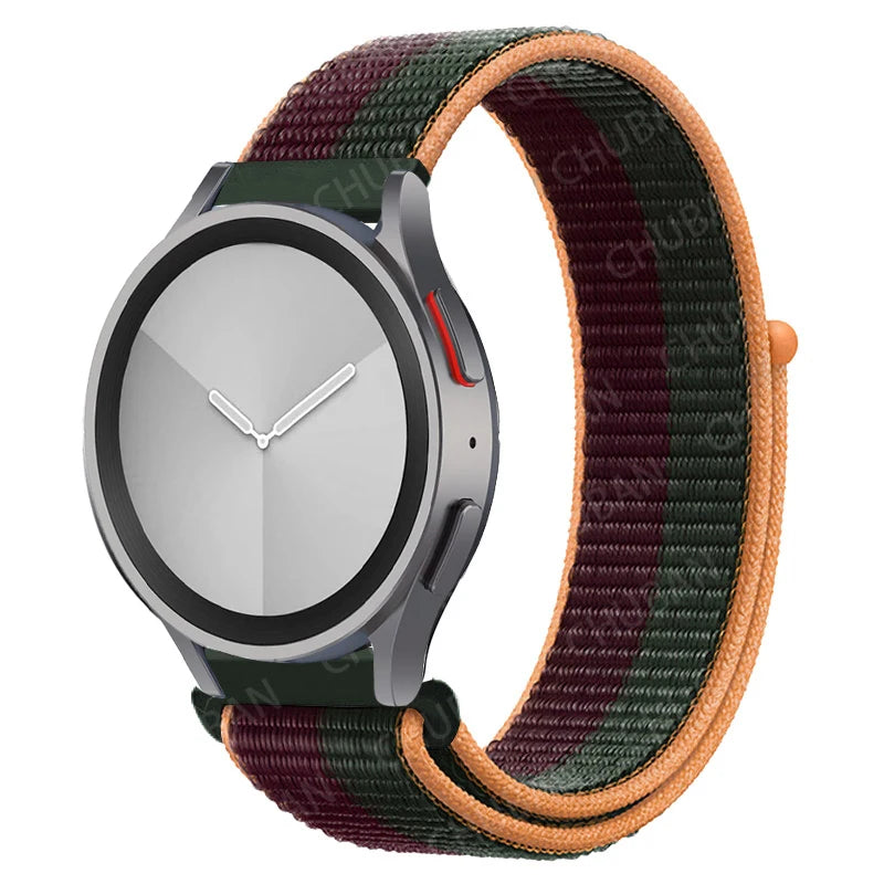 Nylon loop Band For Samsung Galaxy Watch 6/5/pro/4/Classic/active 2 43-47-40-44mm 20mm/22mm sport bracelet huawei gt 2/e/3 strap