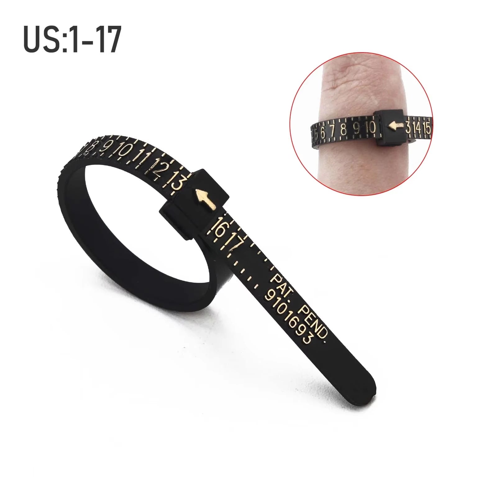 1-17 US Size Ring Sizer Measuring Set Finger