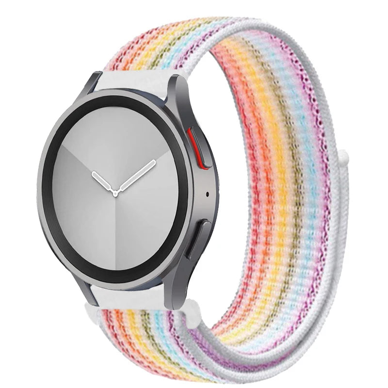 Nylon loop Band For Samsung Galaxy Watch 6/5/pro/4/Classic/active 2 43-47-40-44mm 20mm/22mm sport bracelet huawei gt 2/e/3 strap