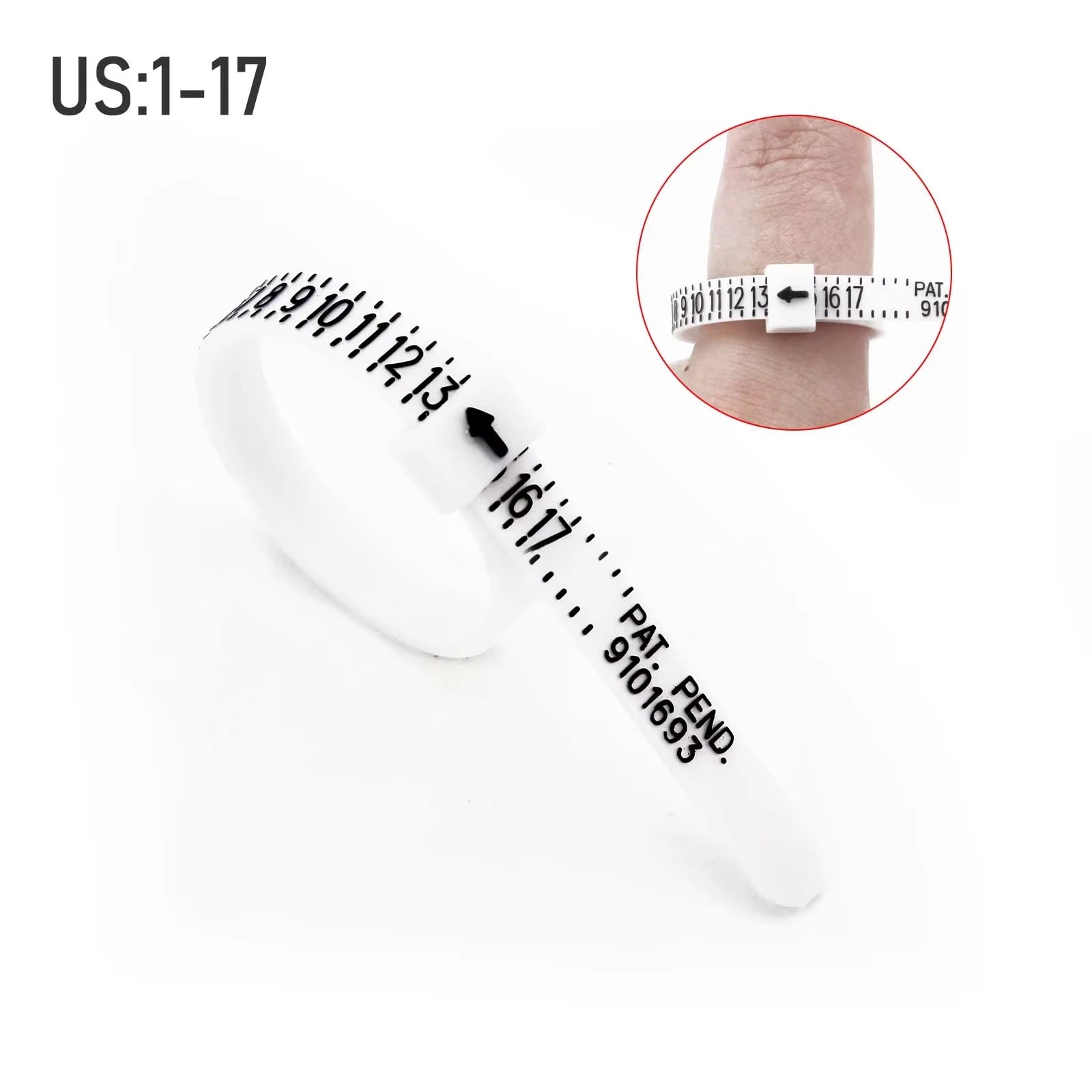 1-17 US Size Ring Sizer Measuring Set Finger